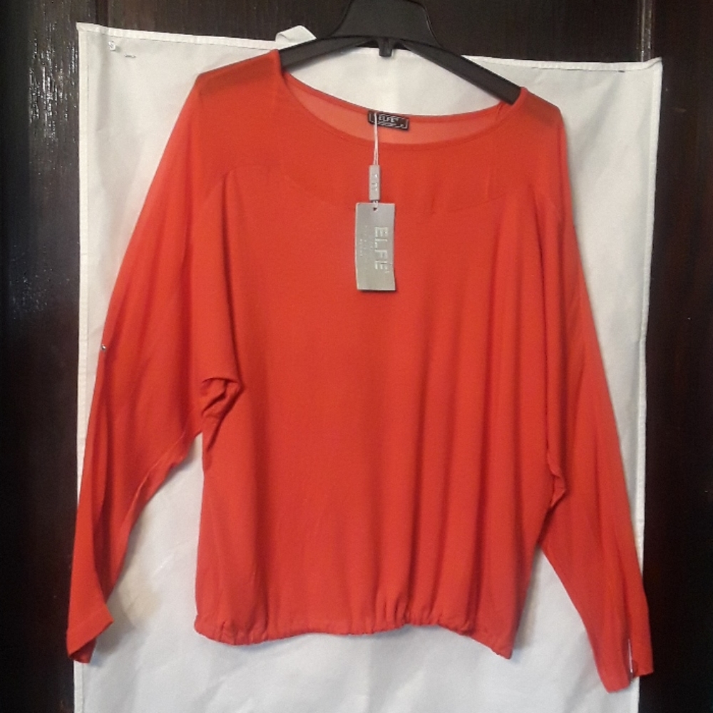 ELFE WOMEN'S BLOUSON SIZE42 ORANGE/RED